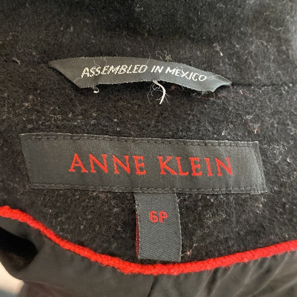 Anne Klein thigh length wool and cashmere pea coat in black size 6P 6 petite - Picture 11 of 16